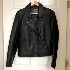 NWOT Blank NYC Onyx Faux Leather Jacket w/ Matte Gunmetal Hardware